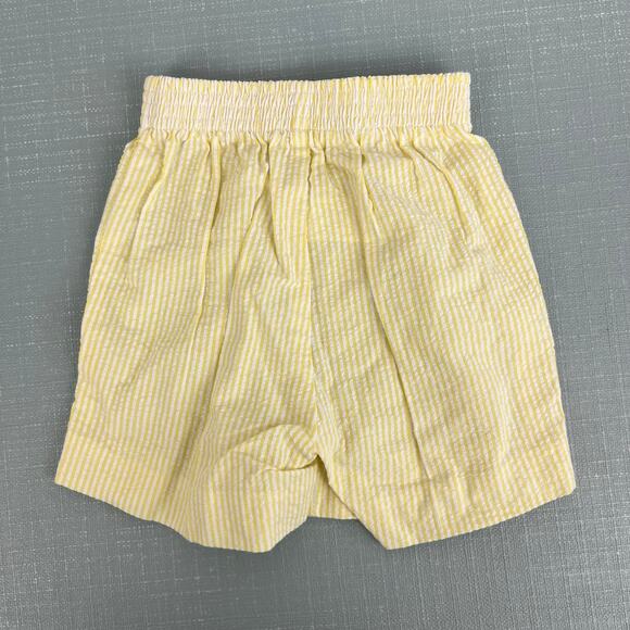 Vintage Yellow Seersucker Stripe Suit 6-12 Months USA - Picture 8 of 13